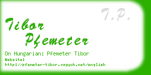 tibor pfemeter business card